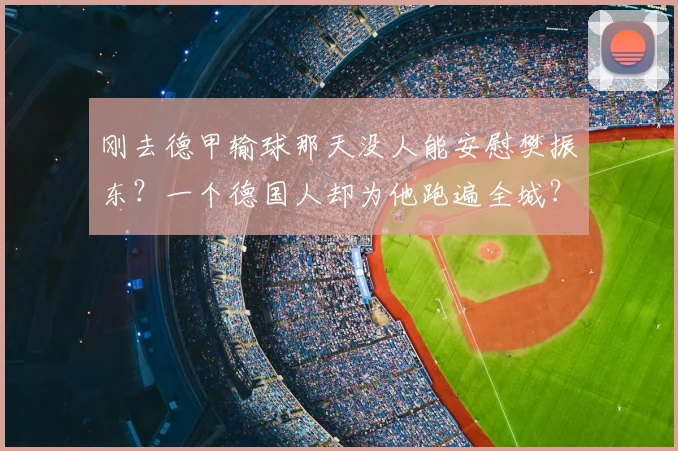 刚去德甲输球那天没人能安慰樊振东？一个德国人却为他跑遍全城？